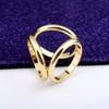 2PCS(Golden + Silver) Women Lady Girls Three Ring Fashion Scarf