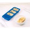 HIC Kitchen Prep-N-Freeze Portion Tray with Lid, Collapsible European-Grade Silicone,
