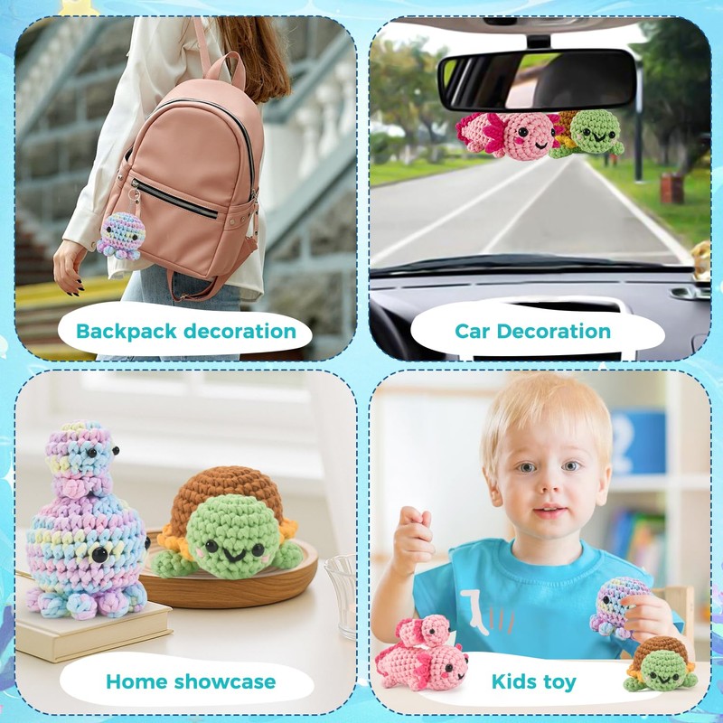 Crochet Kit for Beginners, Amigurumi Beginner Crochet Kits for Adults,