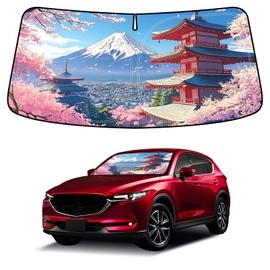 Blueseatec Mazda CX-5 KF Series Windshield Sunshade KFEP KF5P KF2P H29.2 - Current, No Suction Cup Required, Heat Insulation, UV Protection, Sleeping in Car, Outdoor Activities, Privacy Protection