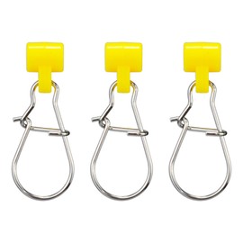 Fishing Line Sinker Slides,25pcs Fishing Duo Lock Swivel Snaps Fishing Line Slider Sinker Weight Connectors Saltwater Freshwater (Yellow-25pcs)