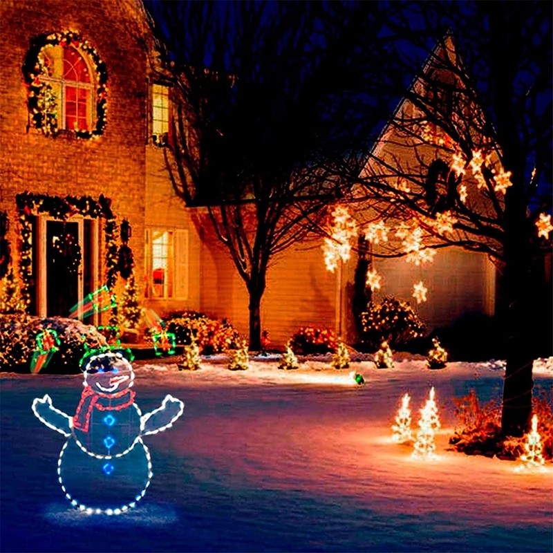 Funny Snowman Light Durable Metal Bright Light Decorative Stylish Snowman
