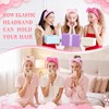 24 Pcs Spa Makeup Headband,Classic Pattern,Blush,24 Pcs