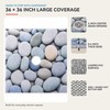 Large Square Shower Mat Non Slip with Central Drain Hole