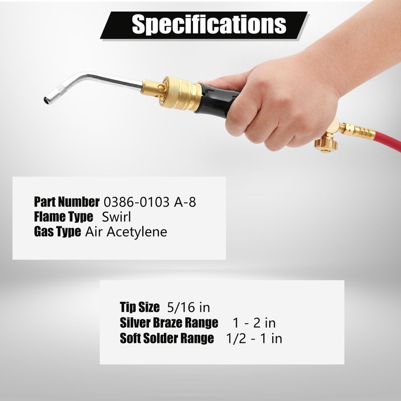 0386-0103 A-8 5/16" Air Acetylene Tip for Turbo Torch G-4