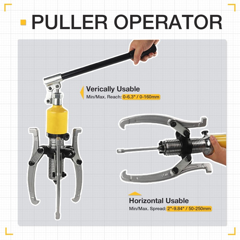 LCyindu 10 Ton Hydraulic Gear Puller Kit – 2 or