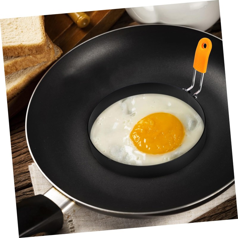 Ciieeo 6 Pcs Stainless Steel Egg Rings with Separator Brush