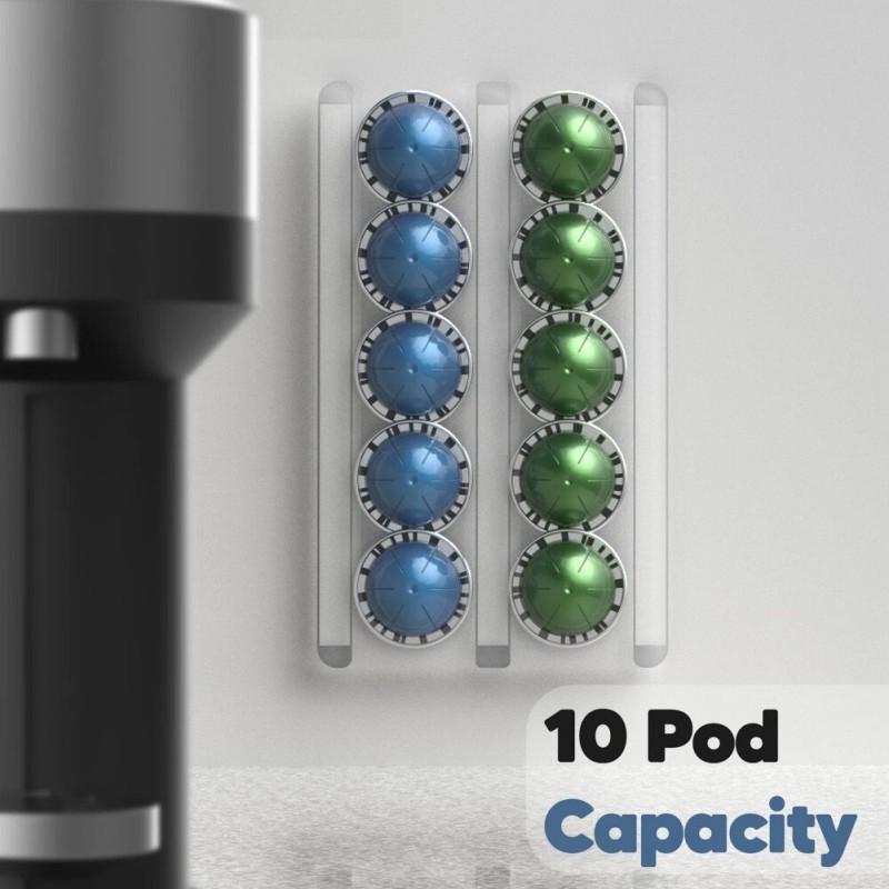 Nespresso Vertuo Pod Holder Wall Mount, 10 Pod Capacity Storage