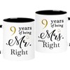 WOSIWULA 9 Year Anniversary Coffee Mugs Set of 2, 9