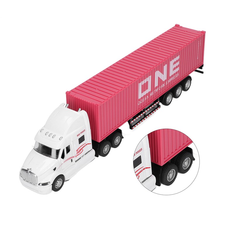 Container Truck Model 1:48 Vivid Exquisite Beautiful Decorative Toy Ornament
