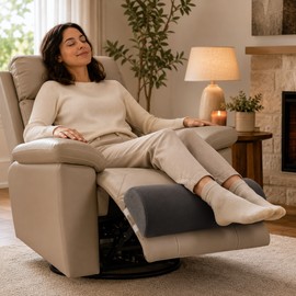 Ergonomic Foot Pillow for Sleep & Rest – Polyester/Cotton Leg Support Cushion for Bed, Sofa & Chair