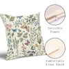Spring Floral Botanical Pillow Covers 18x18 Inch Set of 2