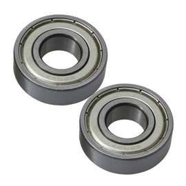 Mxfans 5 Pieces Single Row Metal Deep Groove Ball Bearing 6202Z Iron Cover 15mm ID