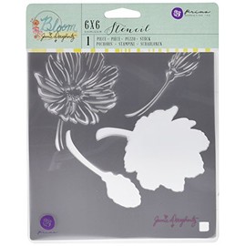 Prima Marketing Anenome Jamie Dougherty Bloom Stencil, 6 x 6"
