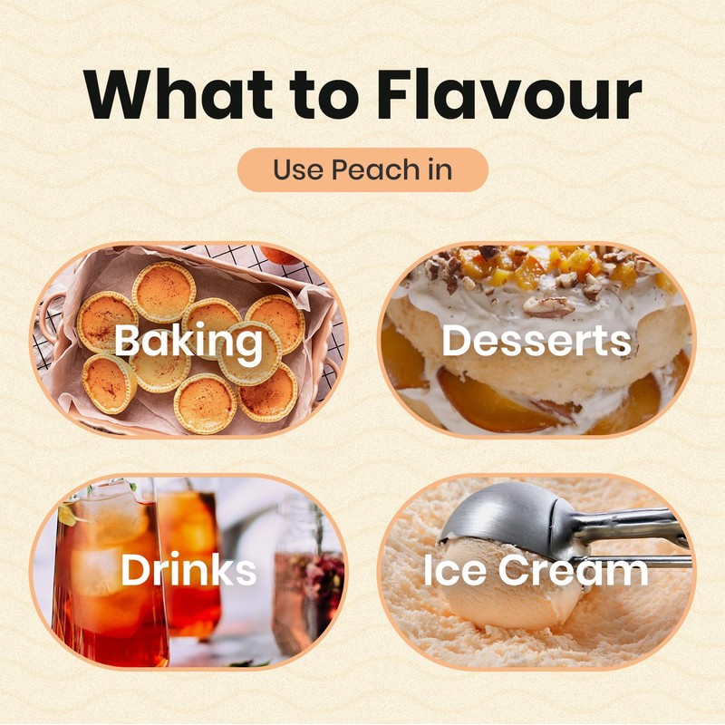 Foodie Flavours Natural Peach Flavouring, High Strength - 15ml