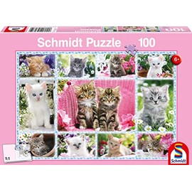 Schmidt Spiele 56135 Katzenbabys, 100 Teile Kinderpuzzle