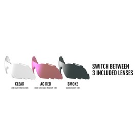 Tifosi Unisex Davos Sonnenbrille mit austauschbaren Gläsern (1 Stück), Race Neon, One size