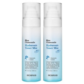 Skinfood Blue Chamomile Hyaluronic Toner Mist, 100ml, 2 pcs / 스킨푸드 블루 캐모마일 히알루로닉 토너 미스트, 100ml, 2개