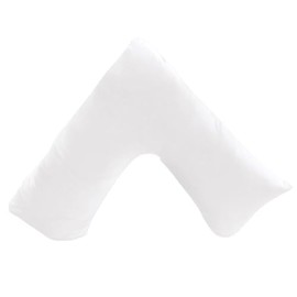 GOHAR HOME V shaped pillowcase cover Back & Neck Support Orthopaedic Pregnancy/Nursing V Pillowcase cover only (White)