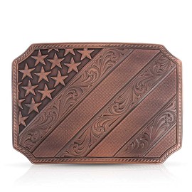 Montana Silversmiths Women's Born In The Usa Bronze Belt Buckle Bronze One Size