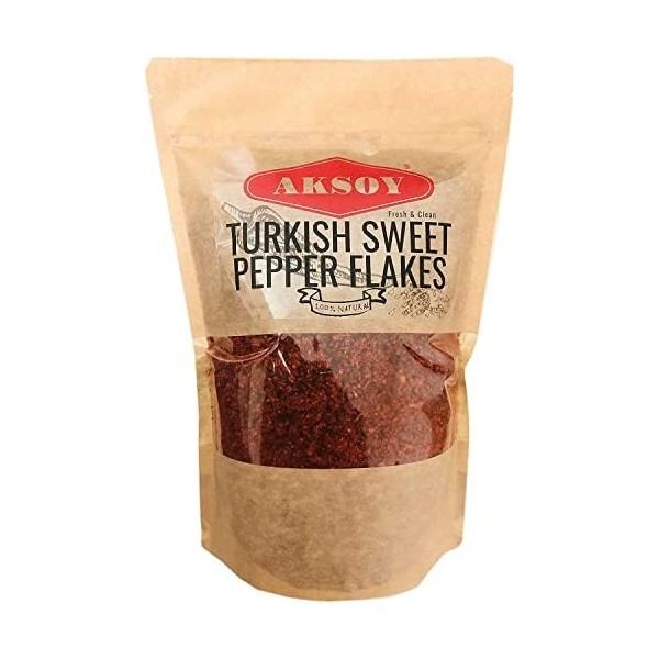 Aksoy Premium Quality Turkish Sweet Red Pepper Flakes 200GR |
