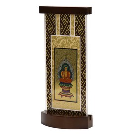 Tiara [Small] Brown Color Standing Wall Scroll Modern Wall Scroll Height 7.9 inches (20 cm) Honzon Soto, Zen Buddhism, Rinzai Sect Myoshin-ji School
