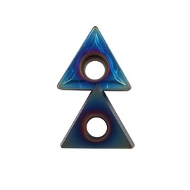 Zouzmin 10pcs TCMT21.51/TCMT110204 Carbide Inserts Nano-Blue Coating TCMT Insert is Suitable for S08K/S10K/S12M-STFCR11 1/4" 3/8" 1/2" 91° Turning Holder Boring Bars