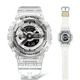 Casio GMA-S114RX-7A S-Series Wrist Watch, Middle Size, 40th Anniversary, Clear, Remix, Limited Boys, Overseas Model, Bracelet Type