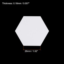 sourcing map 100 Count English Paper Piecing Hexagon 26mm Shapes Paper Quilting Templates Patchwork English Paper Piecing Supplies for Quilting Sewing DIY Craft