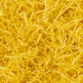 Sukh Sukh Christmas 4.9OZ Crinkle Cut Paper -Reusable Shred Filler as Confetti Paper Stuffing Baskets Filler for Cute Easter Wedding Birthday Decorative Craft Box Bags Wrapping Supplies(Yellow)