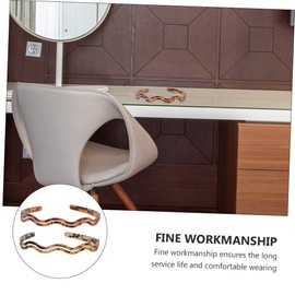 minkissy 6 Pcs Headband Hair Accessory Hair Ties for Women Hair Decors Wavy Hair Band Makeup Elastic Hair Hoop Washing Face Hair Hoops Womens Scrunchies Make up Resin Hair Bundle