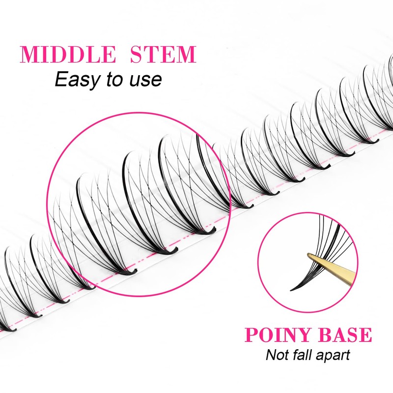 TDANCE Premade Fans Eyelash Extensions 320 Fans Pre Made Fans