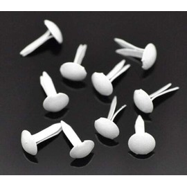 500 x Off White Pastel Round 9mm x 5mm Brads (Bradlets) for Cardmaking, Scrapbooking Art Crafts, Jewellery Making