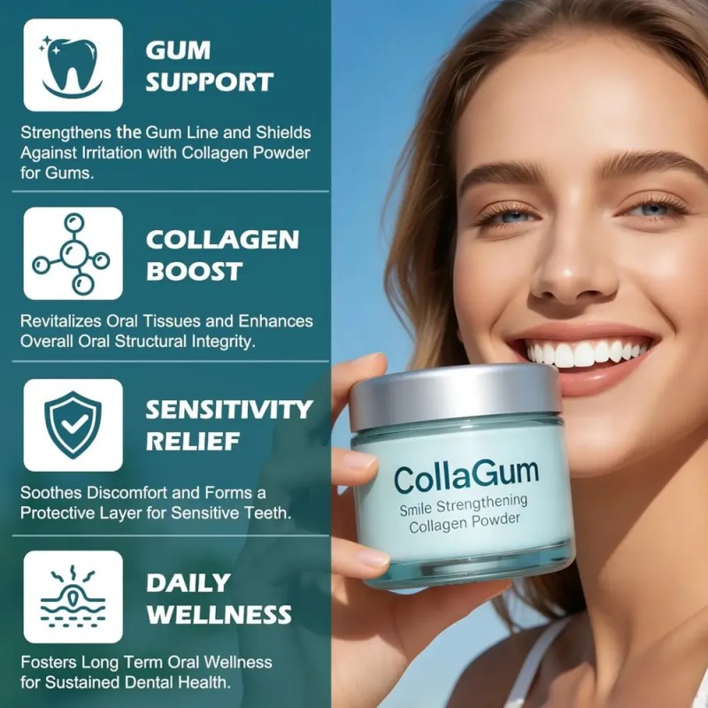 1 Pieza Polvo Blanqueador Dental Colla Gum