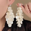 Tassel Shell Earrings for Women White Shell Statement Sea Summer