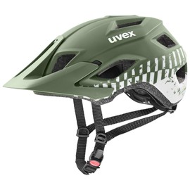 uvex access - Lightweight MTB Helmet for Men and Women - Individual Size Adjustment - Optimised Ventilation - Moss Green-White Matt - 57-62 cm