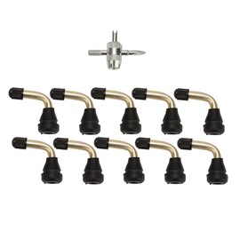 L-Shaped Air Valve, PVR60, Set of 10, Multi Tool Included, 90°, Tire Valve, Tubeless Valve, Motorcycle, Replacement, Repair, Maintenance