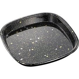 Chuo Kagaku Disposable Sushi Tub, Made in Japan, HS Square Tub, 40, Black Gold Foil, BK, 10 Pieces, Size: Approx. 12.5 x 12.5 x 1.5 inches (31.8 x 31.8 x 3.8 cm)