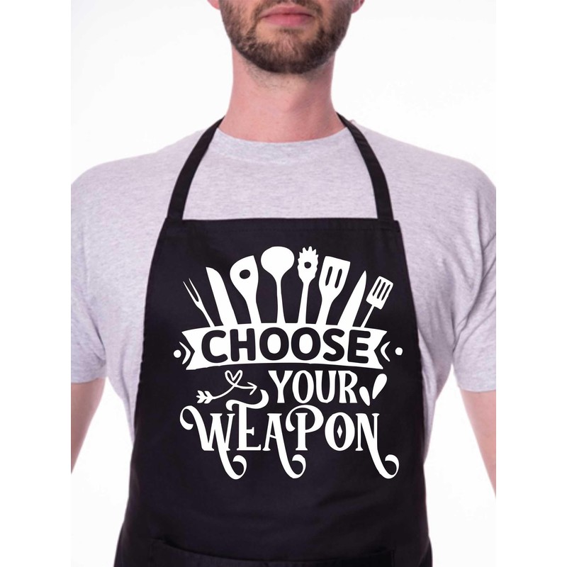 Print4U Apron Choose Your Weapon Gift For Her Gift For