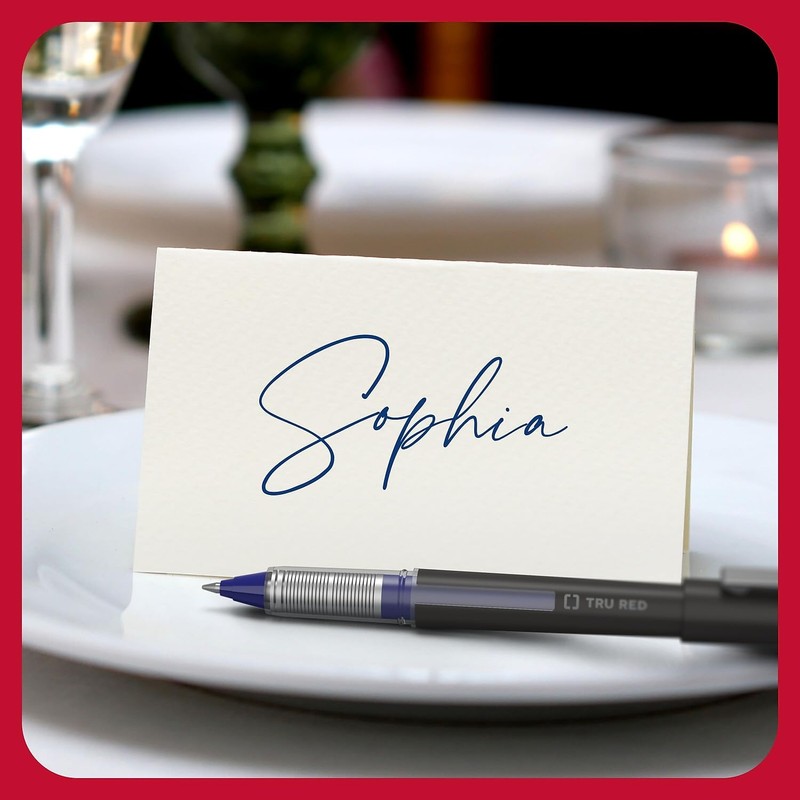 Rollerball Pens, Fine Point, Blue, 3/Pack (TR57320)