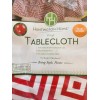 Huntington Home Vinyl Tablecloth 70" Round Red White New Indoor