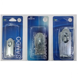 Hyosung Galvanized Shutter Lock Hasp & Hook Fastener - Medium, Large, Extra Large Hasp (Medium) 5ea