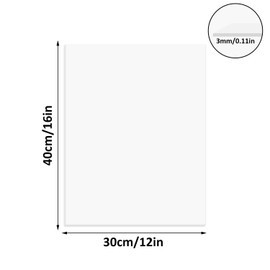 DARENYI White ABS Plastic Sheets 16 x 12'' x 1/8 Thick Plastic Boards Flexible Than Plexiglass Moldable Than Acrylic Sheet, ABS Boards Panels for Craft Fender Liner, Home Decor etc