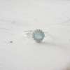 Custom Aquamarine Ring Dainty Natural Aquamarine 8mm Round Stone