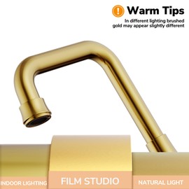 Bathroom Sink Faucet, Hurran 4 inch Brushed Gold Bathroom Faucets for Sink 3 Hole with Pop-up Drain and Supply Hoses, 2-Handle Centerset Faucet for Vanity RV Farmhouse, 2 Pack