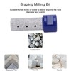 Diamond Dry Bit Thread Milling Cutter Straight Shank Brazed Aperture