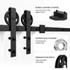 SMARTSTANDARD 6ft Heavy Duty Sliding Barn Door Hardware Kit, Black,