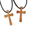 Haoyull Cross Necklace, Prayer Cross Necklace for Reflection, Wooden Crucifix