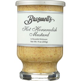 Braswells, Mustard Hot Horseradish, 9 Ounce