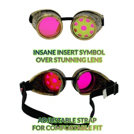 UMBRELLALABORATORY Steampunk Mad Scientist Vintage Goggles Aviator Pilot Style Biker Motorcycle costume